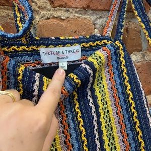 Madewell Large Texture and Thread Tie Tank Top